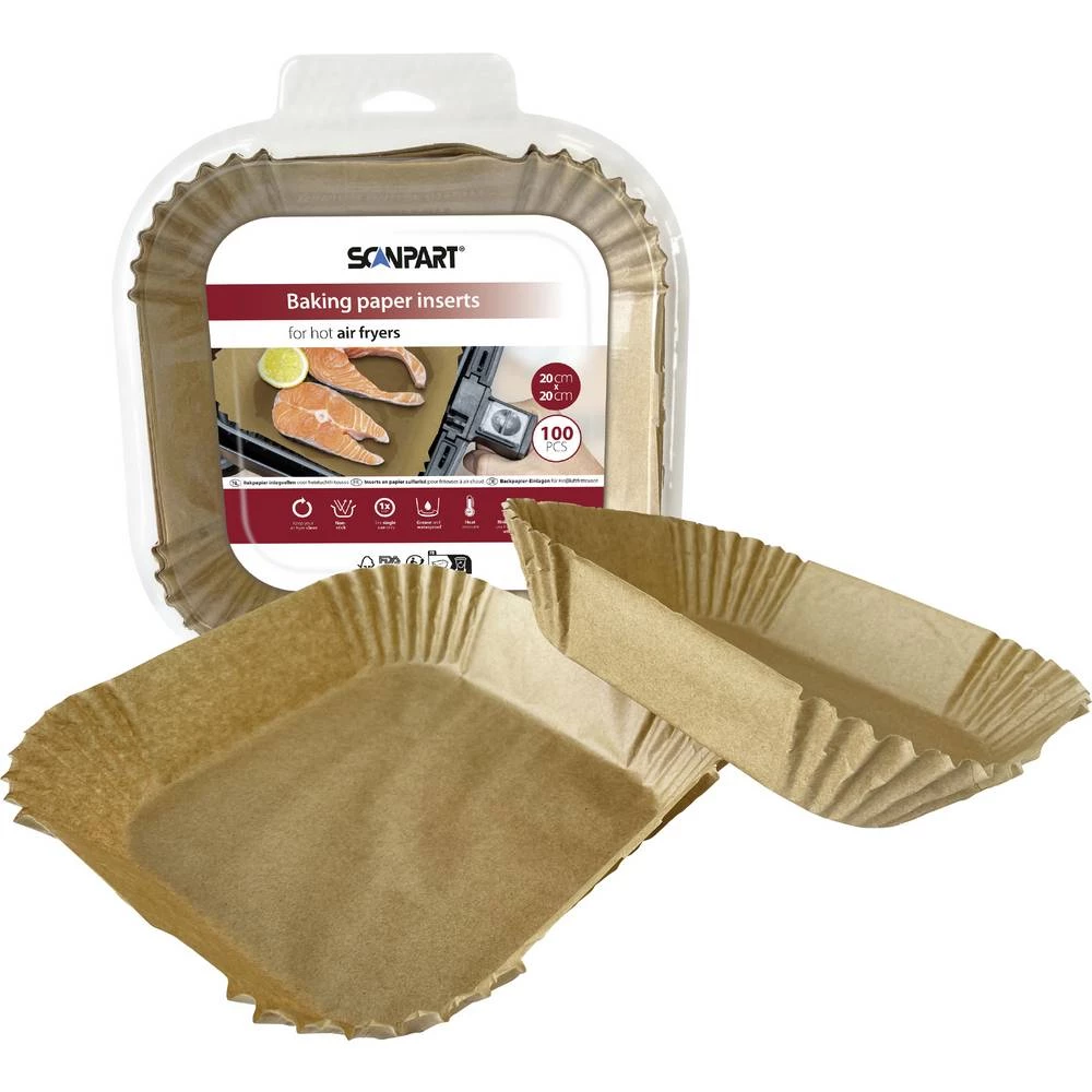 ScanPart 2910070005 Papir za fritezu na vrući zrak 20 x 20 cm slika