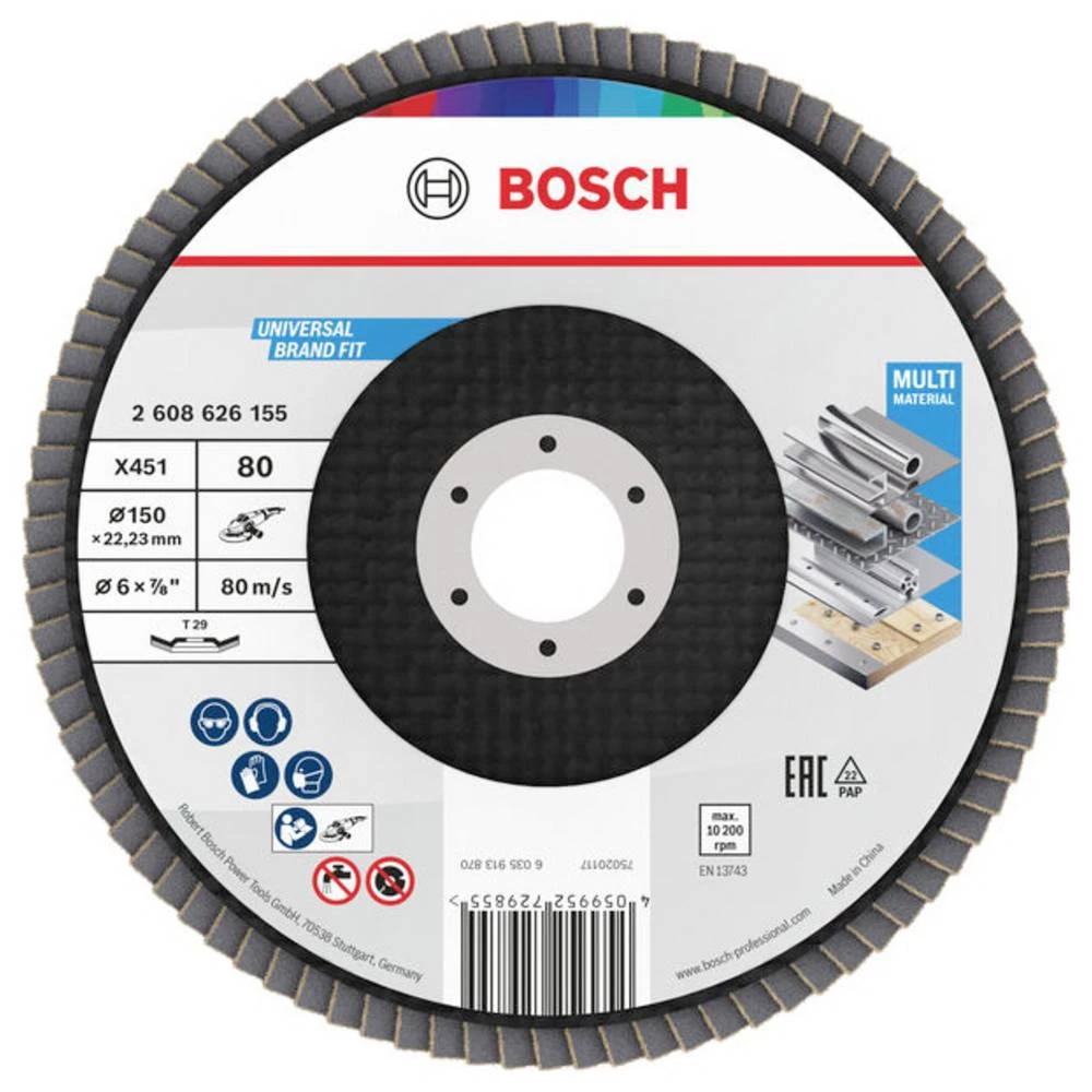 Bosch Accessories 2608626155 lamelna brusna ploča promjer 150 mm Promjer bušotine 22.23 mm 1 kom. slika