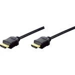 HS HDMI priključni kabel Digitus [1x HDMI-utikač<=> 1x HDMI-utikač] 5m, crn
