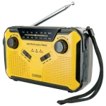 Schwaiger vanjski radio UKW (1014), AM, FM ručna obrtaljka, solarni panel, zaštićeno protiv prskanja, otporan na udarce, džepna svjetiljka žuta, crna