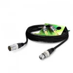 Hicon GA1B-0250-SW-WS XLR priključni kabel [1x XLR utičnica 3-polna - 1x XLR utikač 3-polni] 2.50 m crna