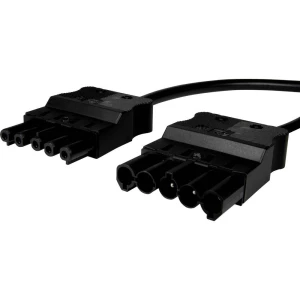 Adels-Contact 16476530 mrežni priključni kabel mrežni adapter - mrežni konektor Ukupan broj polova: 4 + PE crna 3.00 m 15 St. slika