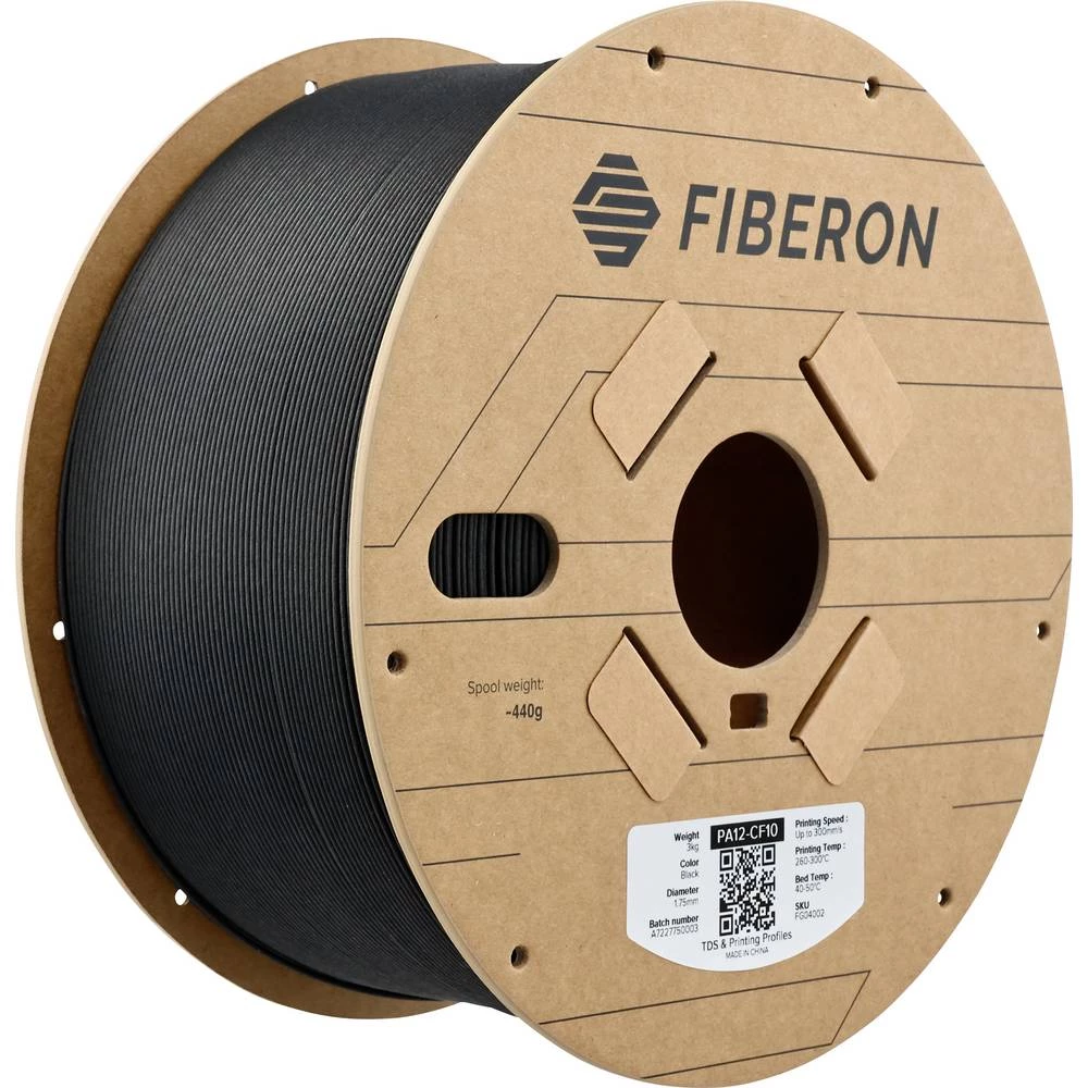 Polymaker FG04002 Fiberon™ PA12-CF10 3D pisač filament PA12-CF ojačan karbonskim vlaknima 1.75 mm 3000 g crna 1 kom. slika