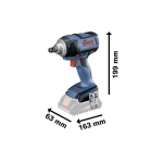 Bosch Professional GDS 18V-300 Aku- udarni stezač 18 V 4.0 Ah Li-Ion Uklj. kofer, Uklj. 2 akumulatora