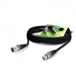 Hicon GA1B-0250-SW-GN XLR priključni kabel [1x XLR utičnica 3-polna - 1x XLR utikač 3-polni] 2.50 m crna