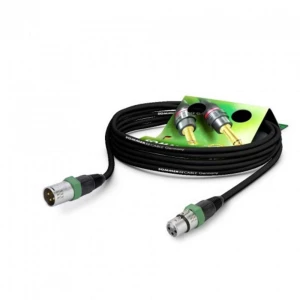 Hicon GA1B-0250-SW-GN XLR priključni kabel [1x XLR utičnica 3-polna - 1x XLR utikač 3-polni] 2.50 m crna slika