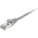 Equip 605500 RJ45 mrežni kabel, Patch kabel cat 6 S/FTP 1 m siva pozlaćeni kontakti 1 St.