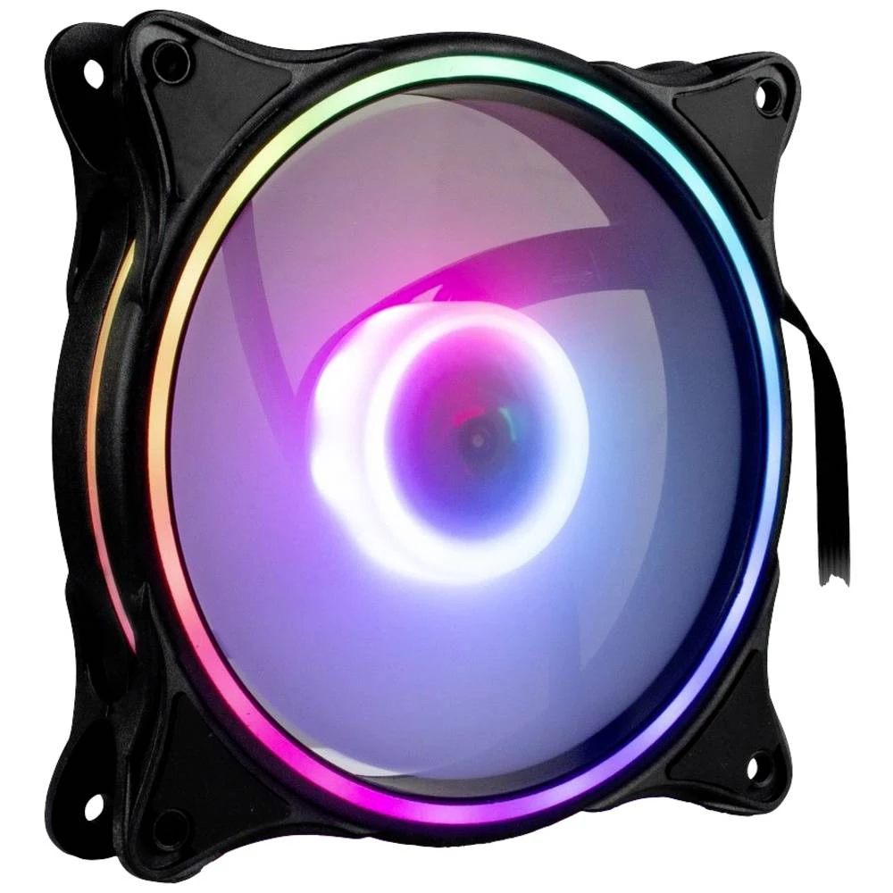 Inter-Tech Argus RS-081 RGB ventilator za PC kućište crna, bijela (Š x V x D) 120 x 120 x 25 mm slika