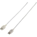 Renkforce USB kabel USB 2.0 USB-A utikač, USB-A utičnica 3.00 m prozirna slika
