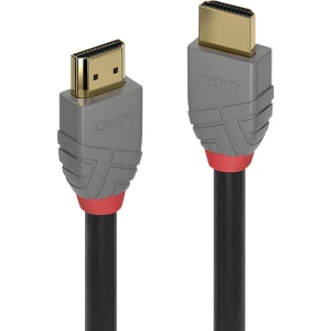 LINDY HDMI priključni kabel 7.50 m 36966 pozlaćeni kontakti antracitna boja, crna, crvena [1x muški konektor HDMI - 1x m slika