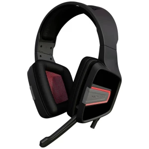 Viper PV3302JMK igraće naglavne slušalice sa mikrofonom 3,5 mm priključak, 2x 3,5 utičnica (mikrofon/slušalice) sa vrpcom preko ušiju crna slika