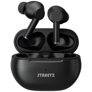 STREETZ TWS-117 In Ear Headset Bluetooth® stereo crna slušalice s mikrofonom, kutija za punjenje, kontrola glasnoće, kontrola na dodir slika