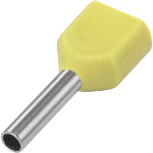 1091323 TRU COMPONENTS dvostruki kabelski završetak 1 x 0.50 mm x 8 mm djelomično izolirani, bijele boje 100 kom. slika