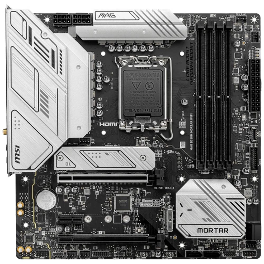 MSI MAG B760M MORTAR WIFI II matična ploča Baza Intel® 1700 Faktor oblika (detalji) Micro-ATX Set čipova matične ploče I slika