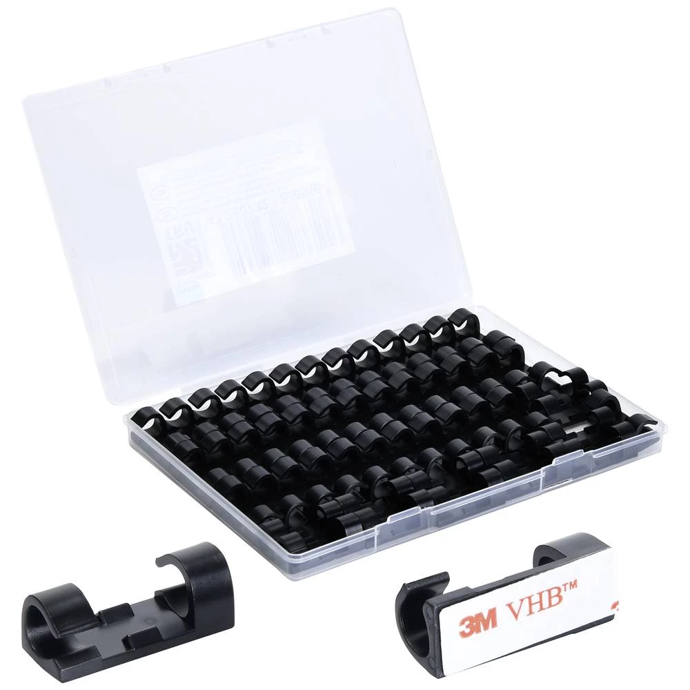 TRU COMPONENTS T24CA077 držač kabela samoljepljiva TC-12888580 Snop Ø, područje 5 do 9 mm   crna 50 St. slika