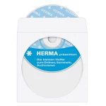 Herma Kutija za CD 1 CD/DVD/Blu-Ray Papir Bijela 100 ST (Š x V) 124 mm x 124 mm 1140