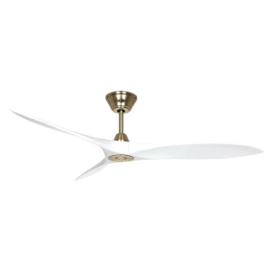 CasaFan ECO AIRSCREW 152 MG-MW stropni ventilator (Ø x V) 1520 mm x 275 mm Boja krila: mat-bijela Boja kućišta (detalji): mjedena slika