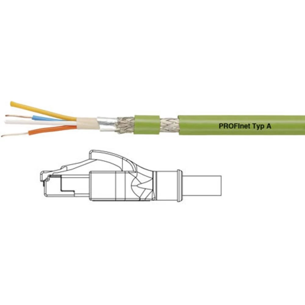 Helukabel 806393-1 RJ45 mrežni kabel, Patch kabel CAT 5e SF/UTP 0.50 m zelena PVC obloga, kruti unutarnji vodič, pletena slika