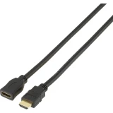 HDMI produžni kabel [1x HDMI-utikač 1x HDMI-utikač] 2 m crn