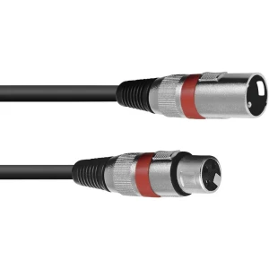 Omnitronic 3022052R XLR priključni kabel [1x XLR utikač 3-polni - 1x XLR utičnica 3-polna] 7.50 m crna slika