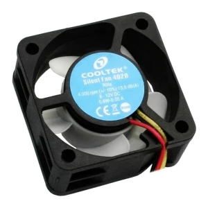 Cooltek Silent Fan 4020 ventilator za PC kućište crna, bijela (Š x V x D) 40 x 20 x 40 mm slika