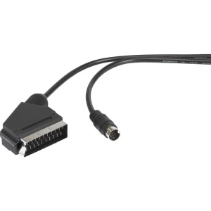 SpeaKa Professional DIN-Anschluss / SCART av priključni kabel [1x muški konektor mini din - 1x muški konektor SCART] 1.5 slika