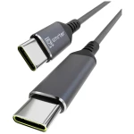 Smrter USB-C kabel USB 2.0 USB-C® utikač, USB-C® utikač 1 m antracitna boja s otg funkcijom, okrugli, oplaštenje od teks