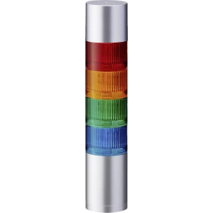 Signalni toranj LED Patlite LR6-402WJBU-RYGB 4-bojno, Crvena, Žuta, Zelena, Plava boja 4-bojno, Crvena, Žuta, Zelena, Plava boja slika