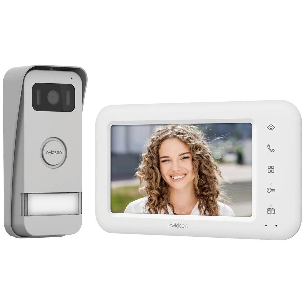 Avidsen ELIA video portafon za vrata žičani kompletan set bijela, aluminij boja slika