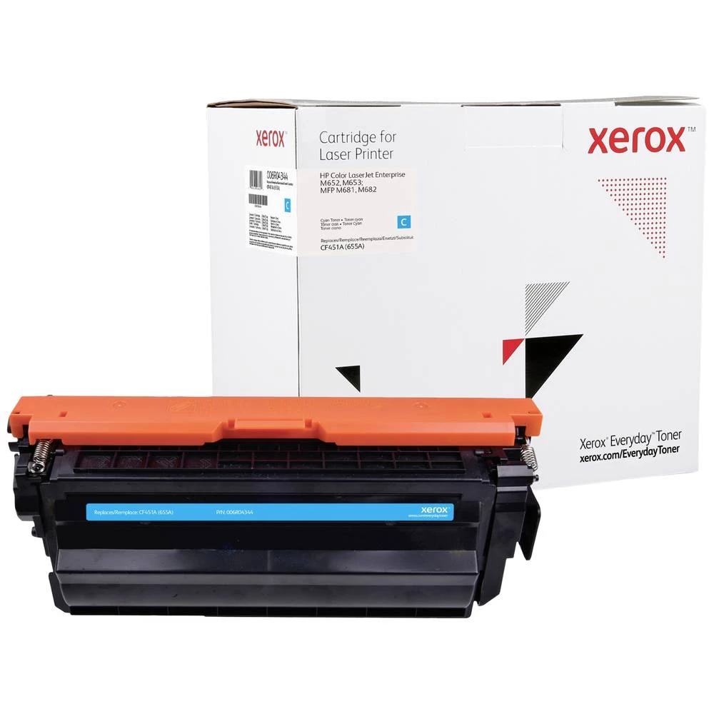 Xerox Everyday toner pojedinačno zamijenjen HP 655A (CF451A) cijan 10500 Stranica kompatibilan toner slika