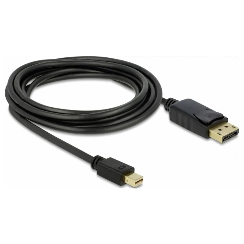 Delock Mini-DisplayPort / DisplayPort priključni kabel Mini DisplayPort utikač, DisplayPort utikač 3 m crna 82699 4K UHD slika