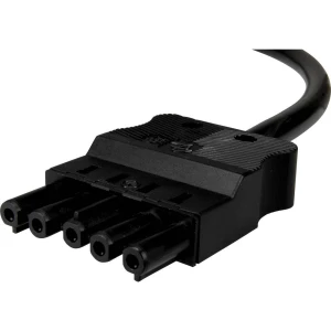 Adels-Contact 96596530 mrežni priključni kabel slobodan kraj - mrežni konektor Ukupan broj polova: 4 + PE crna 3.00 m 15 St. slika