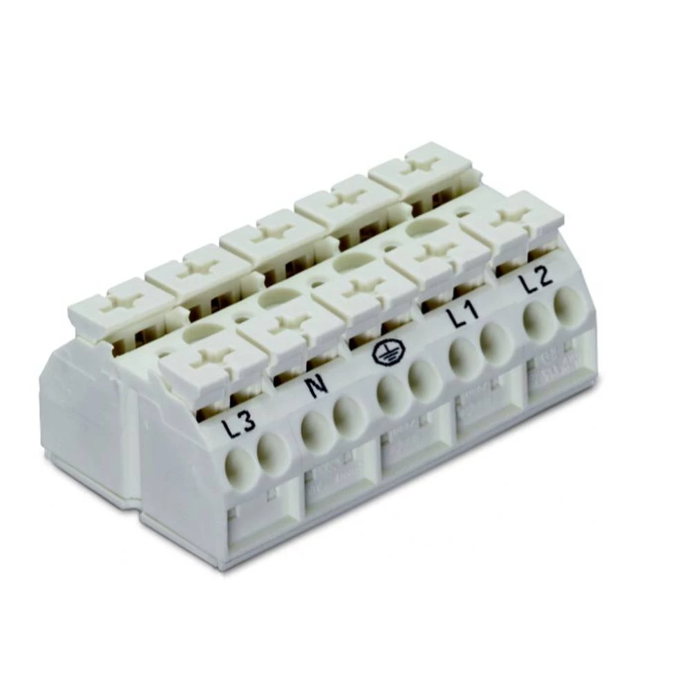 WAGO 862-2605 stezaljka za priključivanje uređaja opružna stezaljka bijela 200 St. slika