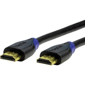LogiLink HDMI Priključni kabel [1x Muški konektor HDMI - 1x Muški konektor HDMI] 5 m Crna slika