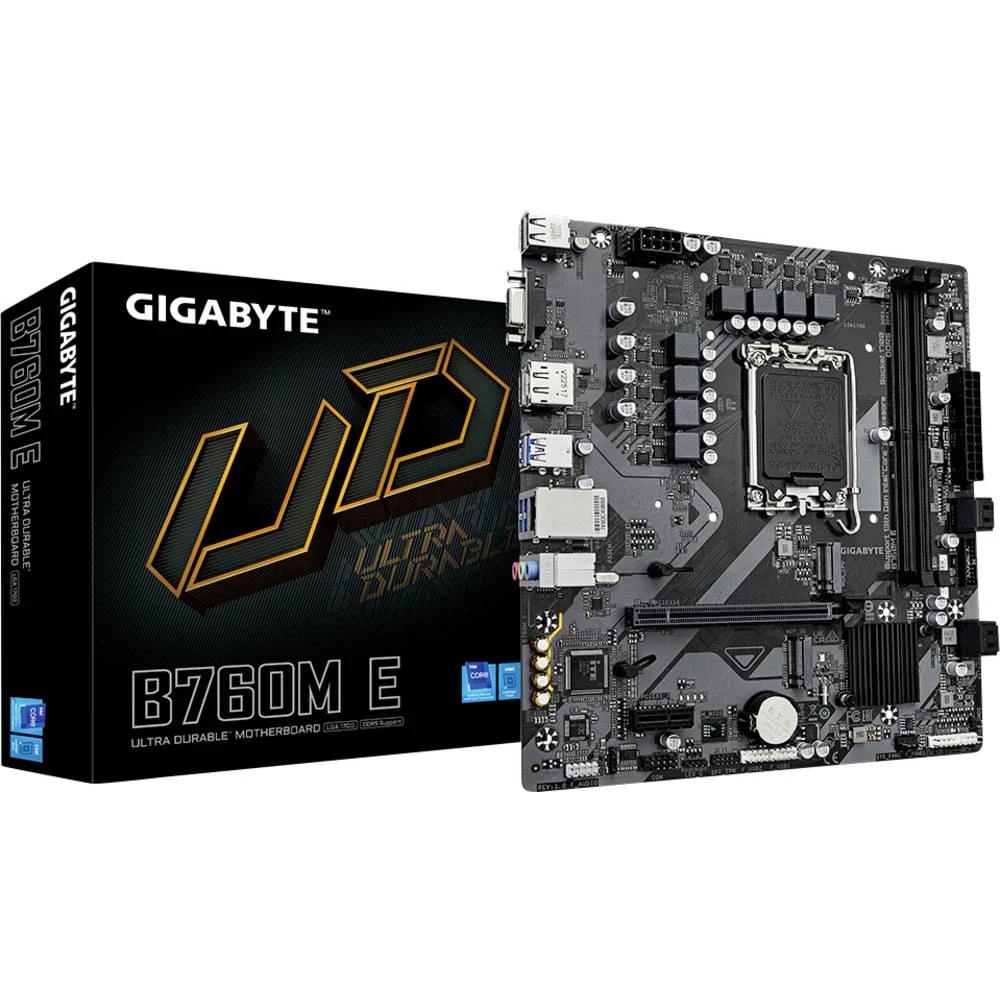 Gigabyte B760M E matična ploča Baza Intel® 1700 Faktor oblika (detalji) Micro-ATX slika