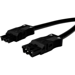 Adels-Contact 92876340 mrežni priključni kabel mrežni adapter - mrežni konektor Ukupan broj polova: 2 + PE crna 4.00 m 25 St. slika