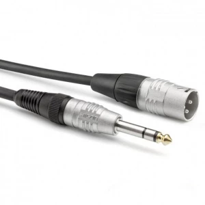 Hicon HBP-XM6S-0030 audio adapterski kabel [1x XLR utikač 3-polni - 1x klinken utikač 6.3 mm (mono)] 0.30 m crna slika