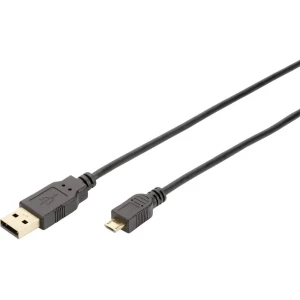 ednet USB 2.0 Priključni kabel [1x Muški konektor USB 2.0 tipa A - 1x Muški konektor USB 2.0 tipa Micro B] 1 m Crna Okrugli, dvo slika