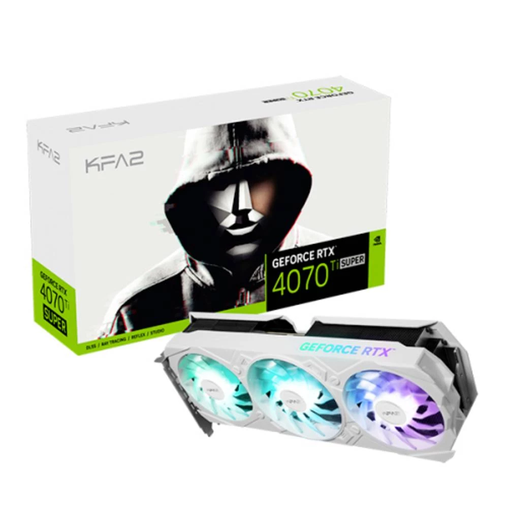 KFA2 grafička kartica Nvidia GeForce RTX 4070 Ti Super EX Gamer White (1-Click OC) 16 GB GDDR6X-RAM PCIe x16 HDMI™, Di slika