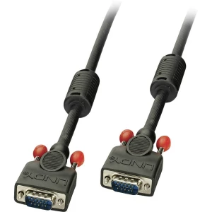 LINDY VGA priključni kabel VGA 15-polni utikač, VGA 15-polni utikač 20.00 m crna 36379  VGA kabel slika