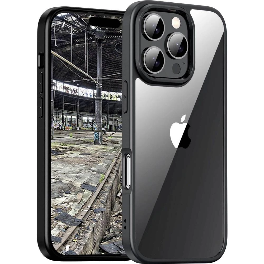 JT Berlin BackCase Pankow Hybrid stražnji poklopac za mobilni telefon Apple iPhone 16 Pro Max crna, prozirna induktivno slika