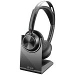 POLY Voyager Focus 2 UC - MS Teams računalo On Ear Headset Bluetooth® stereo crna poništavanje buke, smanjivanje šuma mikrofona slušalice s mikrofonom, uklj. stanica za punjenje i prikljucna stani...