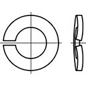 TOOLCRAFT TO-6854412 opružni prsteni Unutarnji promjer: 10 mm DIN 128 nehrđajući čelik v2a a2 100 St. slika