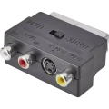 SCART / Činč / S-video adapter [1x SCART-utikač 3x činč-utičnica, S-video-utikač] crn s prekidačem SpeaKa Professional slika