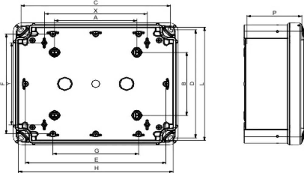 Kućište za računala 80 x 138 x 72 Polikarbonat Siva (RAL 7035) Schneider Electric NSYTBP1397 2 ST slika