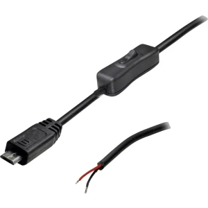 USB priključni kabel s prekidačem Ravni muški konektor Zauzet je 2 pina TRU COMPONENTS Sadržaj: 1 ST slika