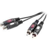 SpeaKa Professional-činč audio produžni kabel [2x činč utikač - 2x činč-utičnica] 10 m crn