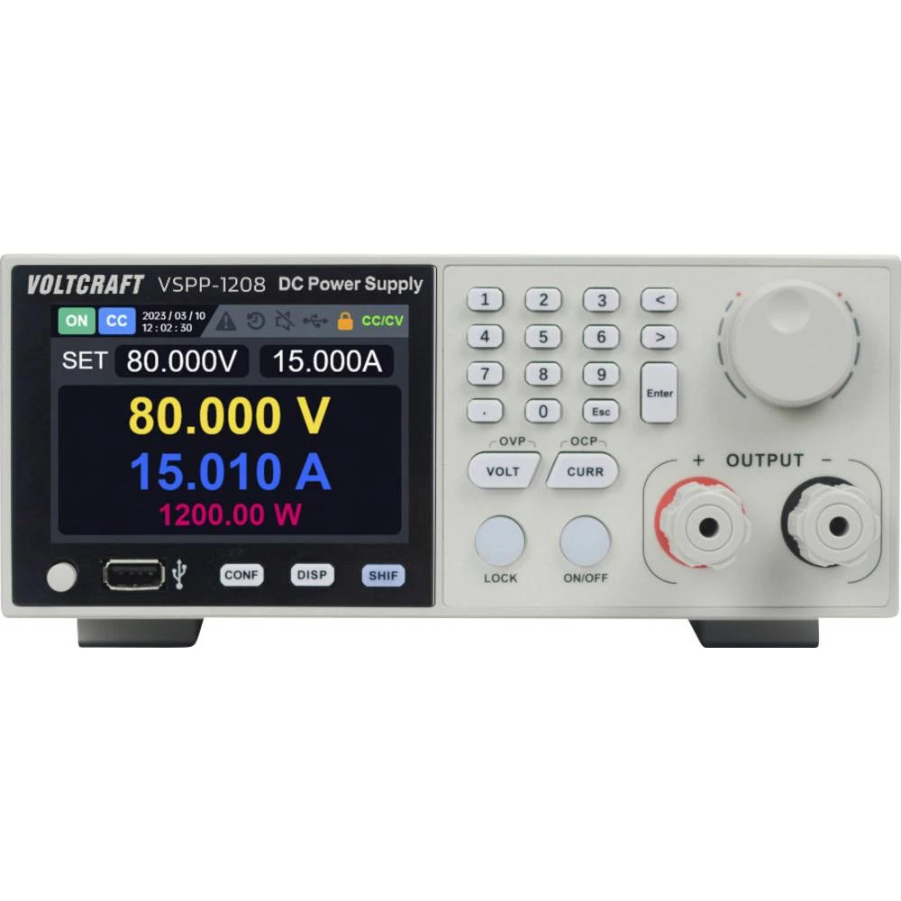 VOLTCRAFT VSPP-1208 19 "laboratorijska izvor napajanje, podesivi 0 - 80 V/DC 0 - 30 A 1200 W USB, LAN programabilno, dal slika