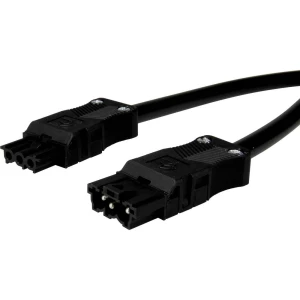 Adels-Contact 14876330 mrežni priključni kabel mrežni adapter - mrežni konektor Ukupan broj polova: 2 + PE crna 3.00 m 25 St. slika