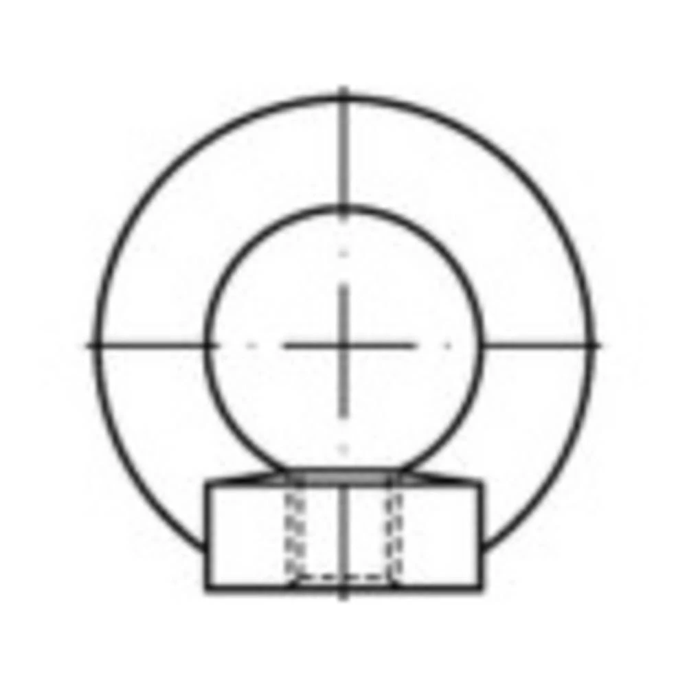 TOOLCRAFT TO-9978336 prstenaste matice M27 DIN 582 čelik galvansko pocinčani 5 St. slika
